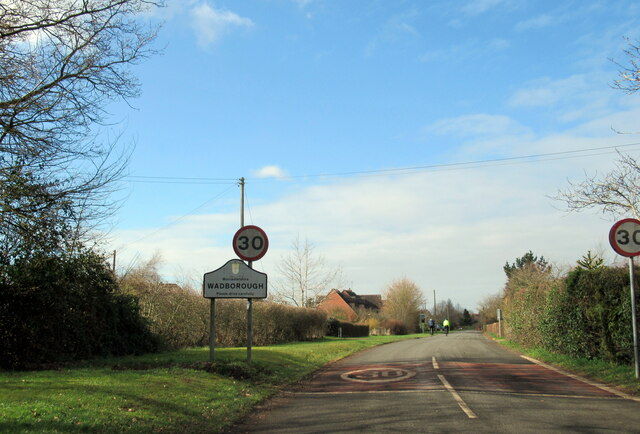 Wadborough village sign on Mill Lane