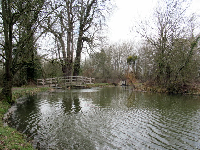 Footbridge over the weir, Croome Court