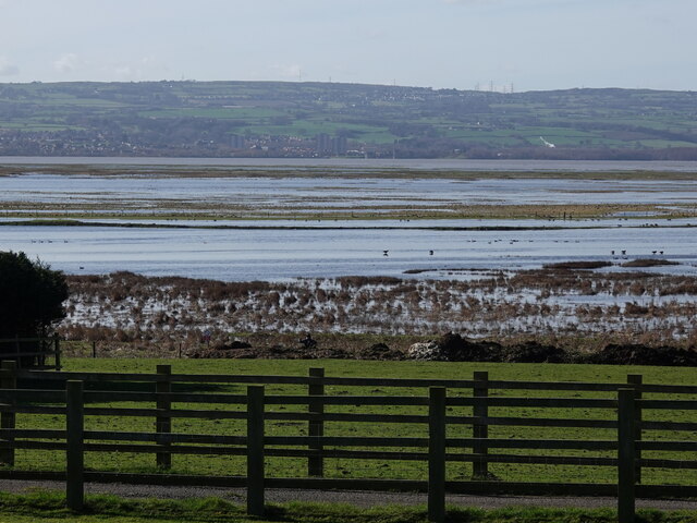 Burton Marsh and the River Dee from Station Road