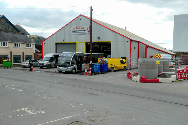 The old Crosville bus garage premises at Machynlleth