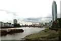 TQ2977 : The foreshore at Nine Elms by Steve Daniels