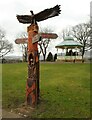 Roman direction sign, Peel Park