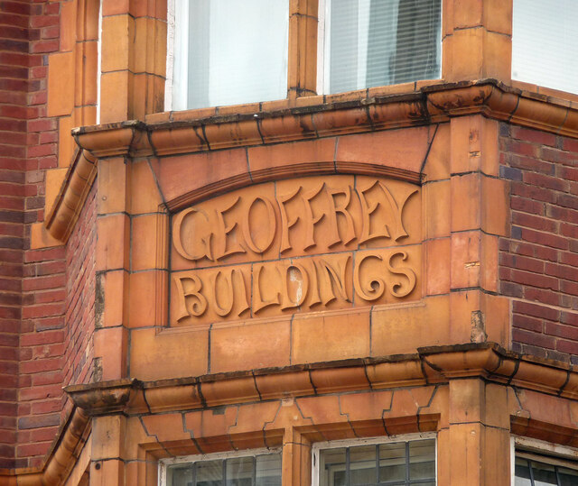 Detail of Geoffrey Buildings, John Bright Street, Birmingham