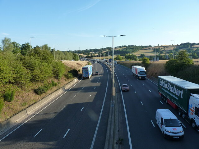 M5 immediately north of Lydiate Ash © Richard Law :: Geograph Britain ...