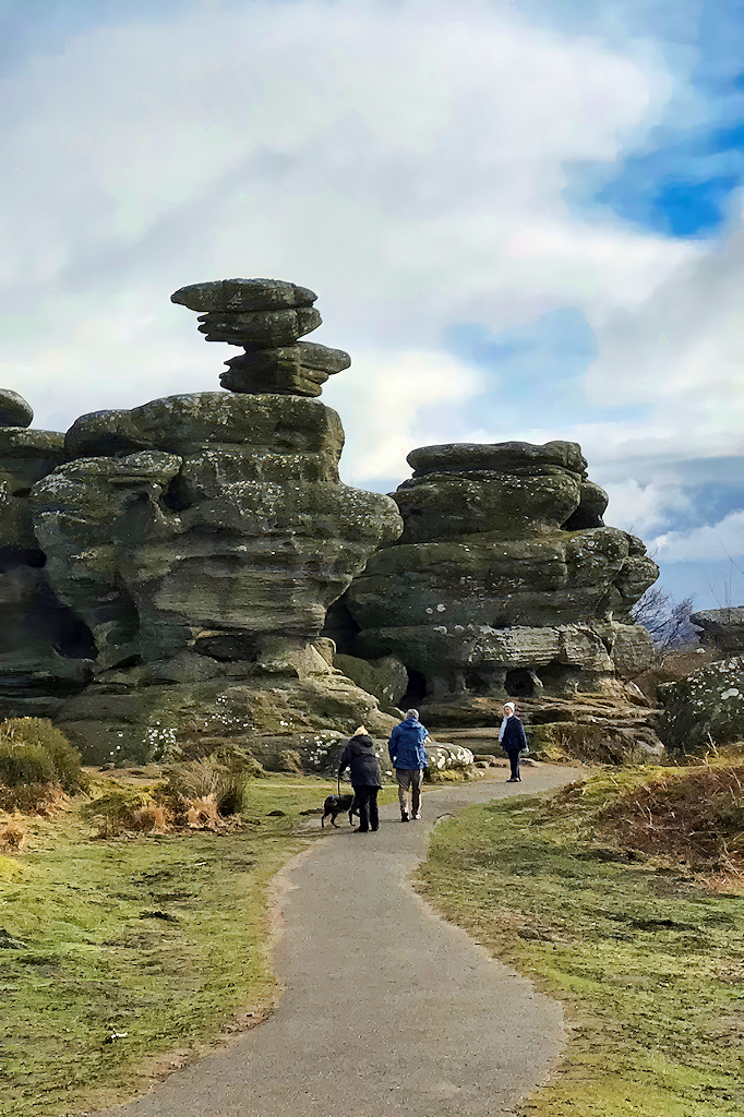 Walking through Brimham Rocks © David Dixon Geograph Britain and Ireland