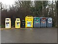 Recycling bins off The Green