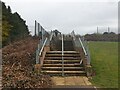 Broken steps to recreation ground