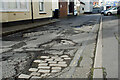 Structural failure in the road surface on Diamond Street