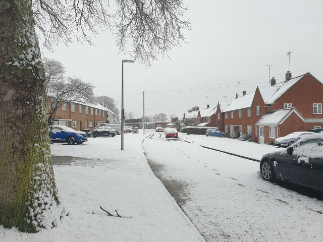 Henshaw Crescent In The Snow © Oscar Taylor :: Geograph Britain And Ireland