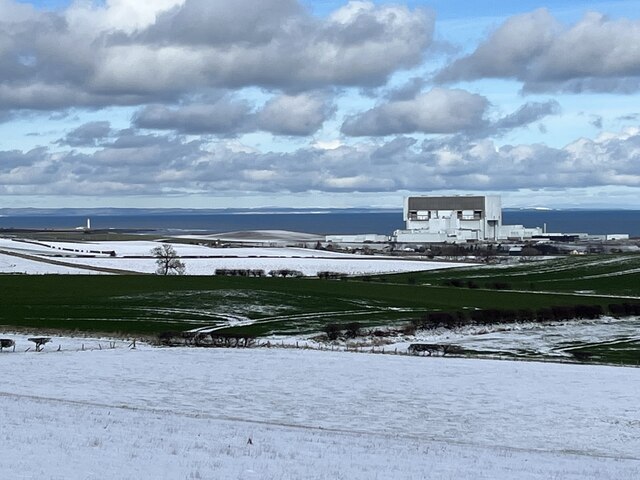 Torness Power Station in the Snow