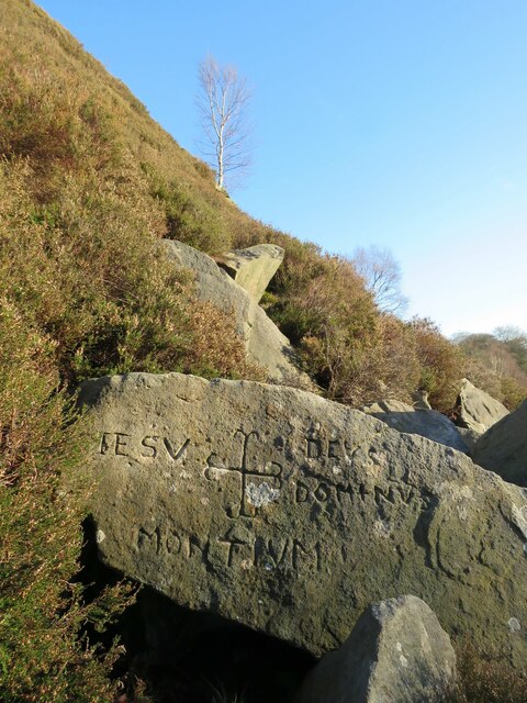 Carved Stone in Cat Holes Clough