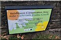 Wildflower Conservation Area notice, Aberbeeg