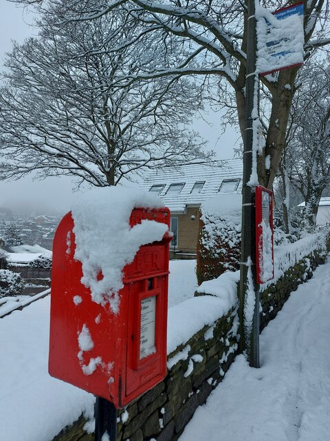 Netheroyd Hill Postbox in the snow