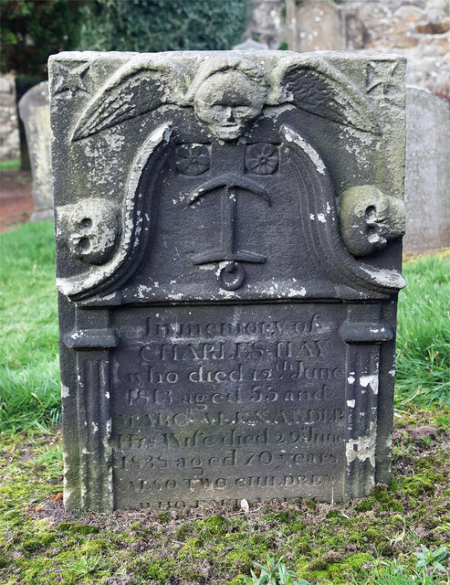 A symbolic gravestone in St Fillans Churchyard