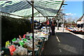 Stowmarket, Wilkes Way: Bird food and other requisites from a stall