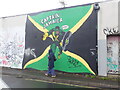 Captain Jamaica wall art on Grosvenor Road