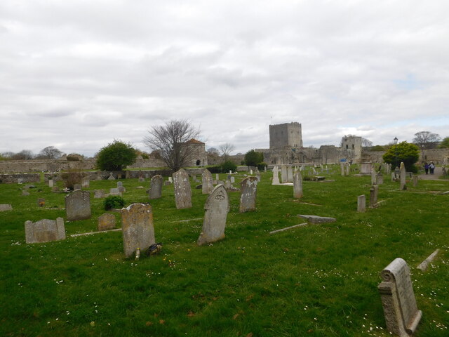 Graveyard, St Mary's Church, Portchester Castle