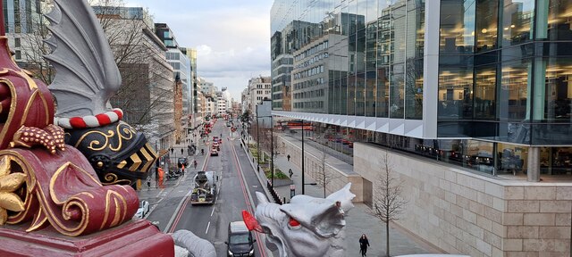 View down Farringdon Street from Holborn Viaduct