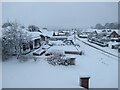 View of Cymau Village in the Snow