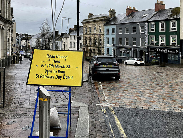 Road closure notice, Omagh