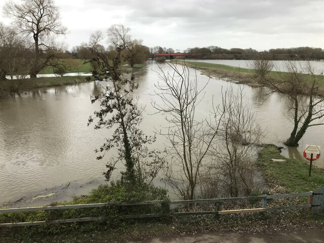 River Great Ouse in flood viewed from... © Richard Humphrey :: Geograph ...