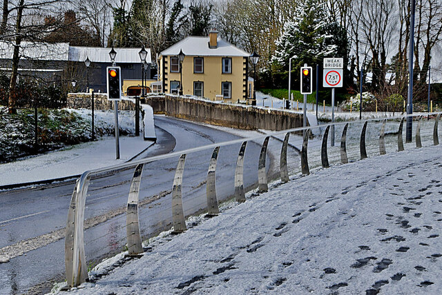 Snow near King James Bridge, Omagh