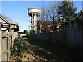 The lane at the back of the water towers