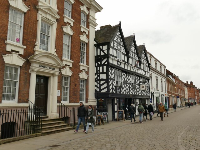 Donegal House and the Tudor Cafe, Bore Street, Lichfield