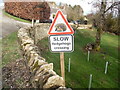 Slow Hedgehogs Crossing road sign near Swyre Farm (1)