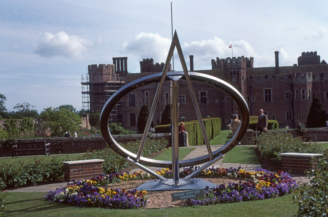 The sundial from behind