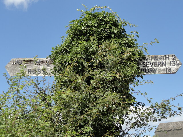 Direction Sign - Signpost on the B4216 at Greenway