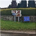 ST4789 : Wordless direction and distances signs, Caerwent by Jaggery