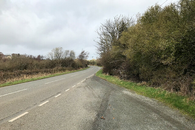 Minor Road between Llanbedrgoch and Tyn-y-Gongl near Cors Coch