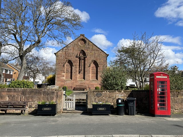 Church with phone box