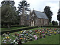 Floral memorials in North Petherton cemetery