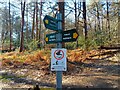 Wildmoor Heath public footpath signs