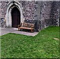 ST2682 : Memorial Bench in St Mary's churchyard, Marshfield by Jaggery