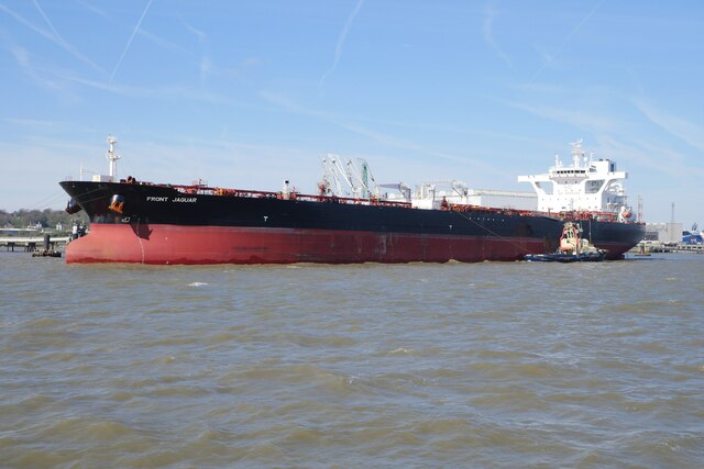 MV Front Jaguar berthed at Tranmere Oil Terminal