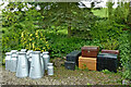 SO7679 : Churns and luggage at Arley Station in Worcestershire by Roger  D Kidd