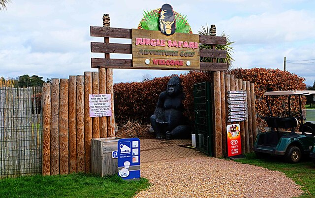 Entrance to Jungle Safari Adventure Golf, Hindlip Lane, Claines, Worcester