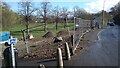 Temporary fencing at Victoria Park, Selkirk