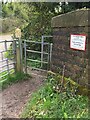 SP2291 : Kissing gate at railway bridge, near Shustoke by Michael Westley