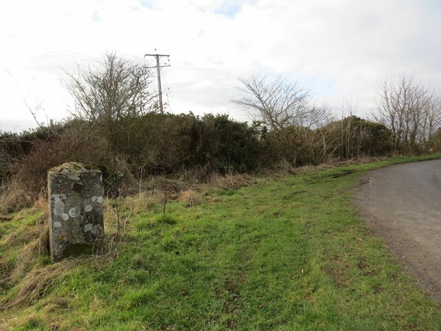 Former gatepost near Peekie