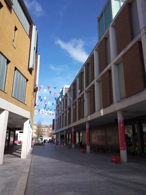 Bunting over Bedford Street, Exeter