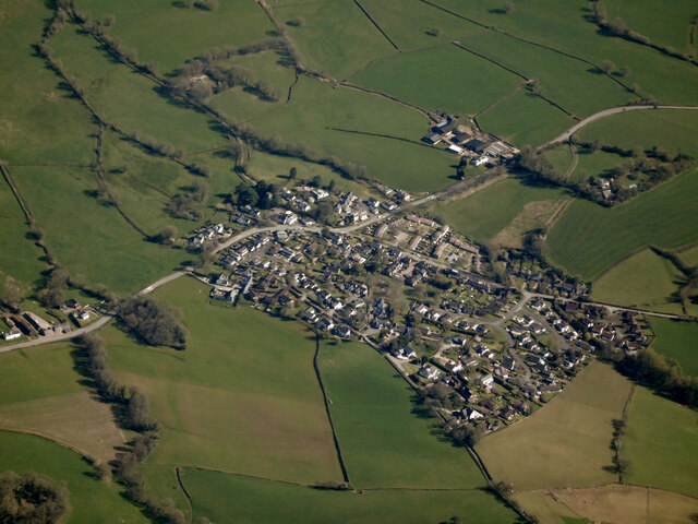 Llangybi from the air