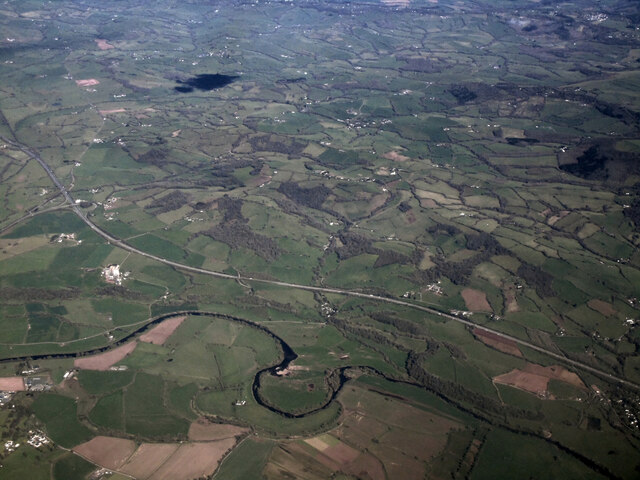 The River Usk from the air