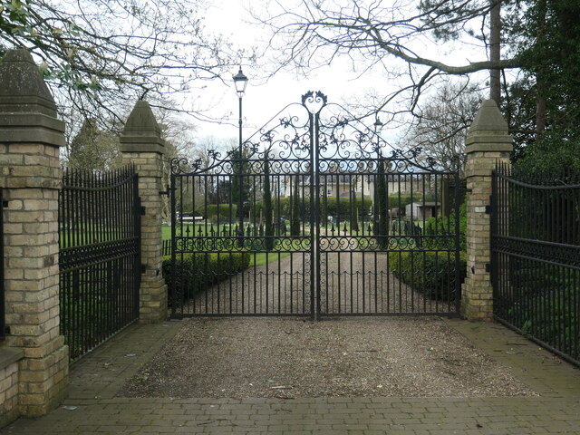 Ornate gates, Station Road, North Cave