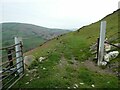 Upland track contouring around the hillside