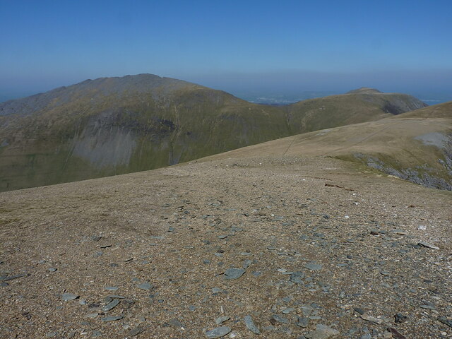 Looking down the NW slopes of Y Garn