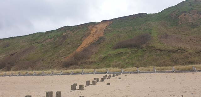 Cliff Fall at Mundesley Beach, Norfolk